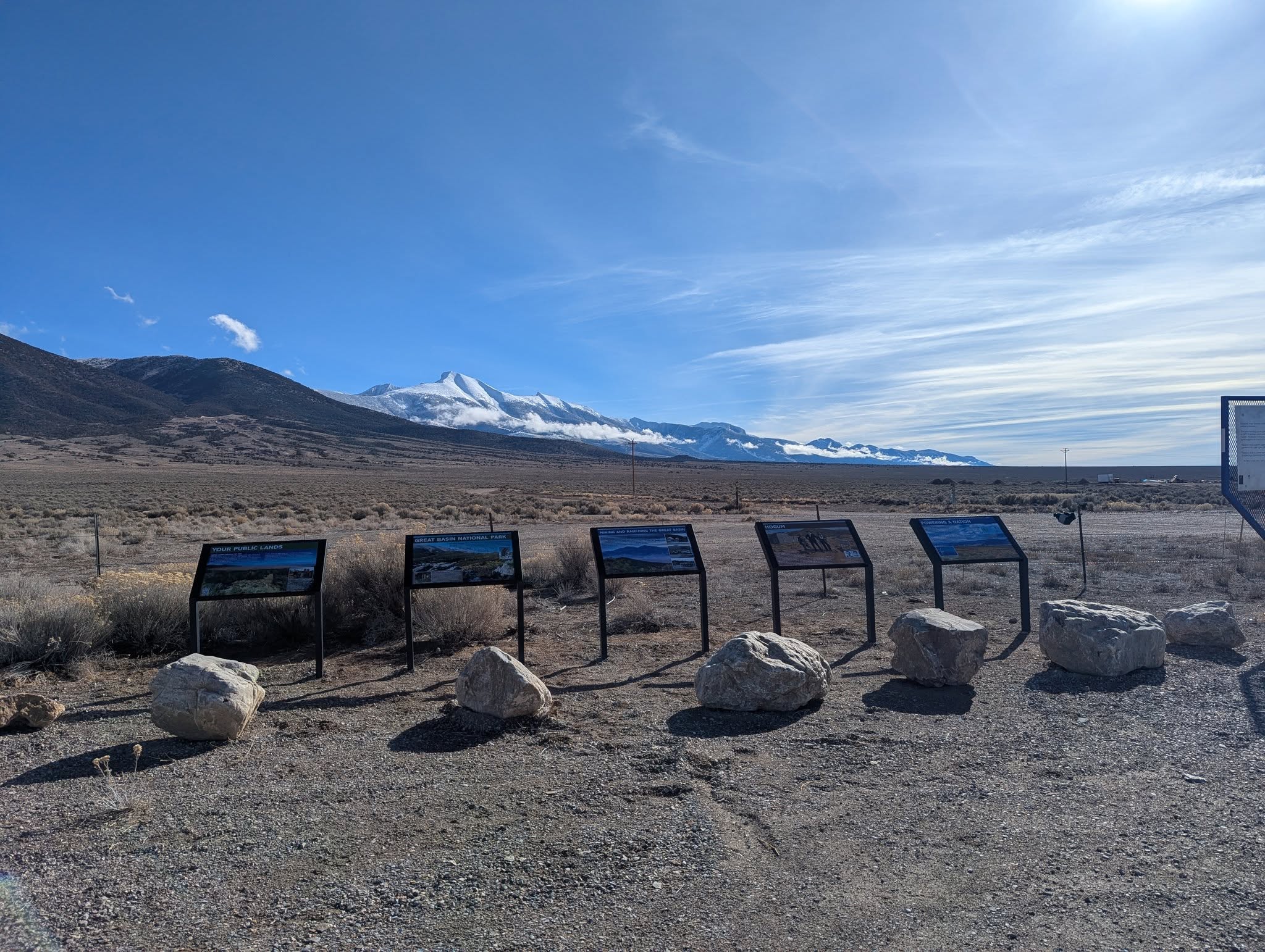 Great Basin National Heritage Area — first panel of five interpretive signs