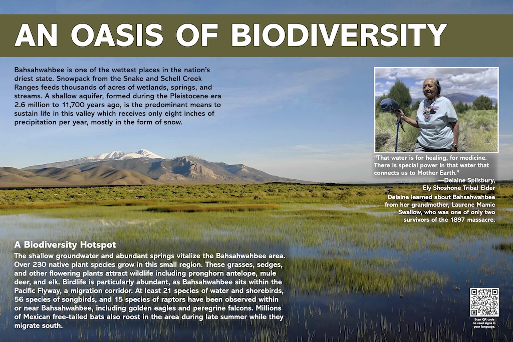 Close-up of another interpretive sign at Great Basin National Heritage Area